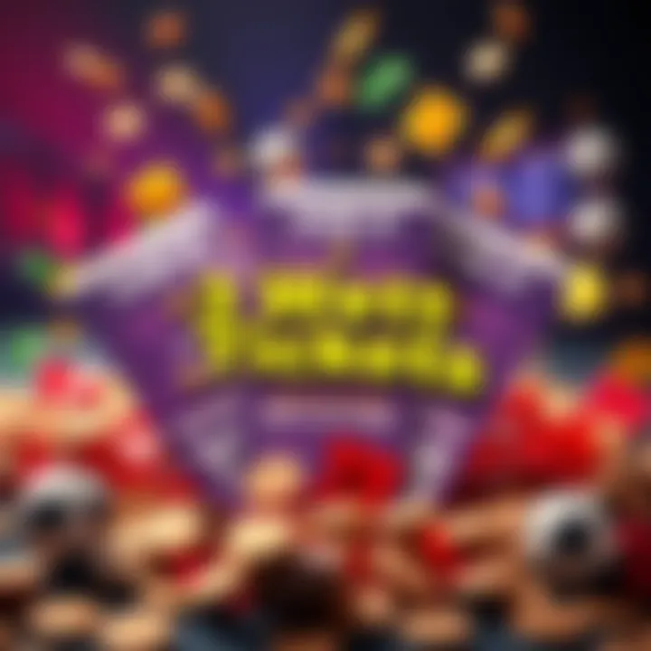 Three betting tickets with sports icons and currency symbols around them