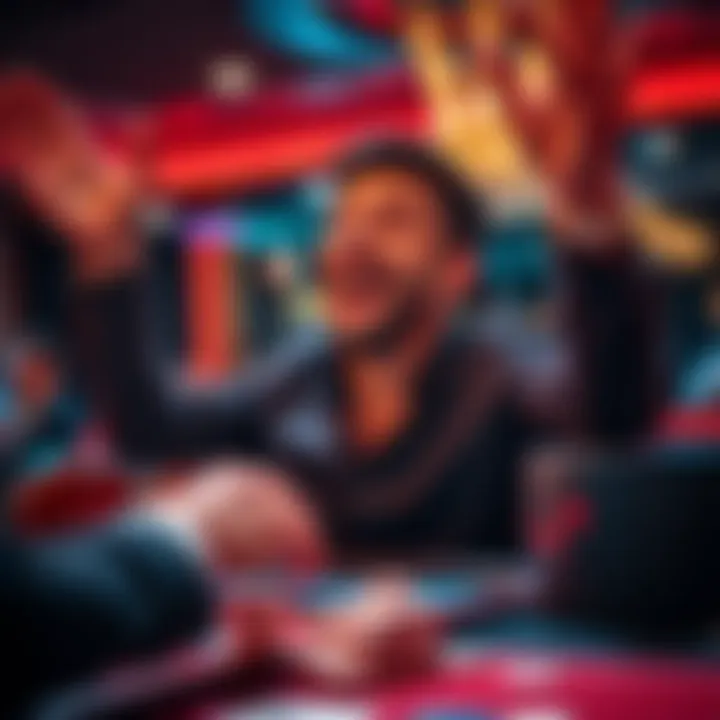 A player celebrating a big win on the Coral App while playing Lightnight Baccarat, showing excitement and satisfaction.
