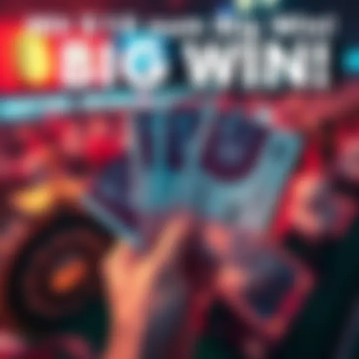 A hand holding cash and betting tickets showing a big win concept