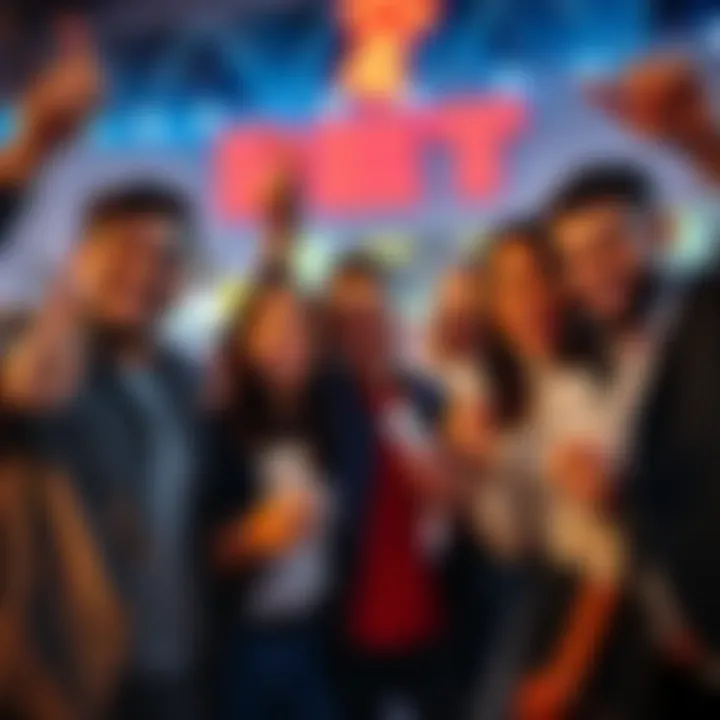 A group of excited friends celebrating a successful betting win, showing thumbs up and smiles, with betting slips in hand.