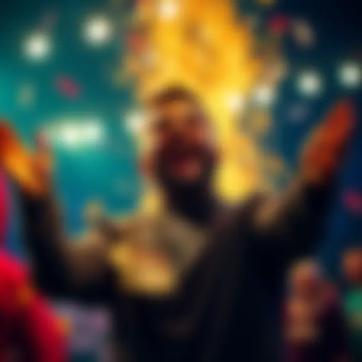 A person celebrating with cash after successfully turning a $50 bonus bet into $600 winnings.