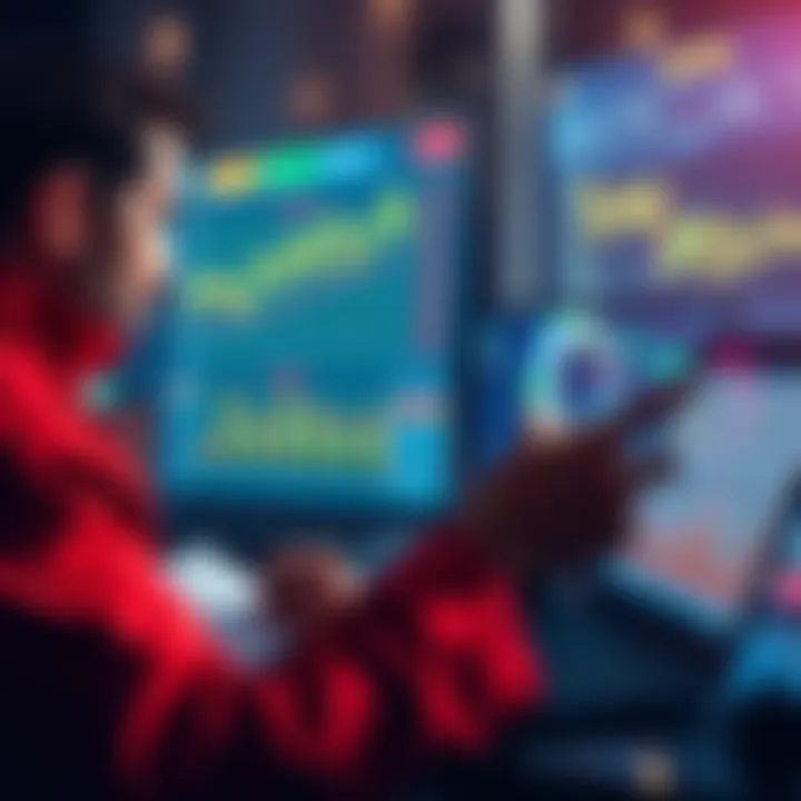 A person analyzing betting odds and charts with a laptop and a notepad, focused on improving winnings.