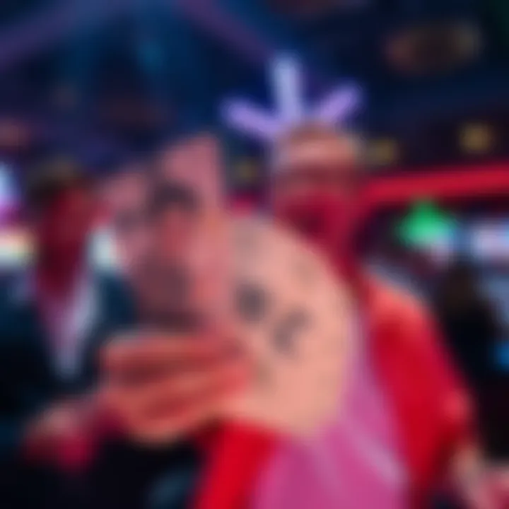 A person celebrating with cash in hand, showing excitement after winning money in a game.