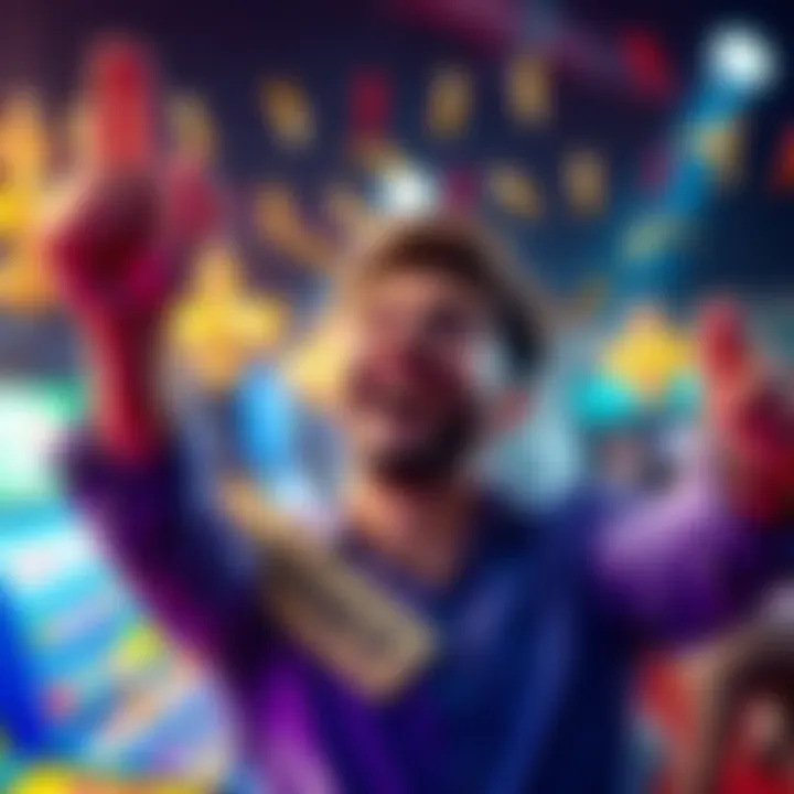 A person celebrating a big cash win with money in hand and a smile, representing a successful gambling experience.