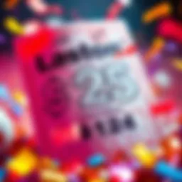 A close-up of a winning lottery ticket labeled #25, symbolizing a $400 jackpot win. The ticket appears vibrant and celebratory, surrounded by confetti.