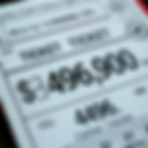 A close-up of a winning lottery ticket from Del Mar with the amount of $496,900 printed.