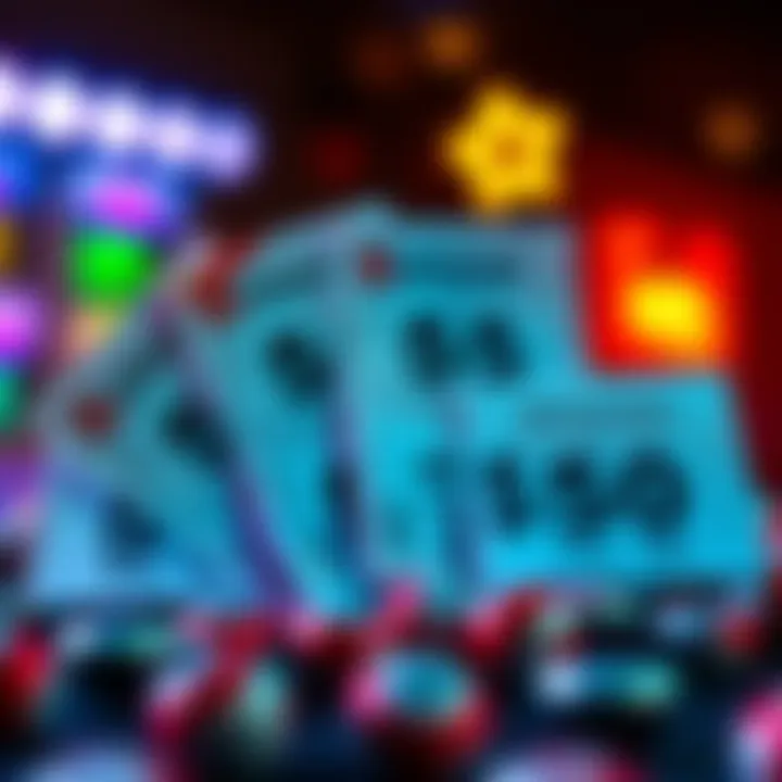 Four lottery tickets showing winning numbers and a cash prize of $500