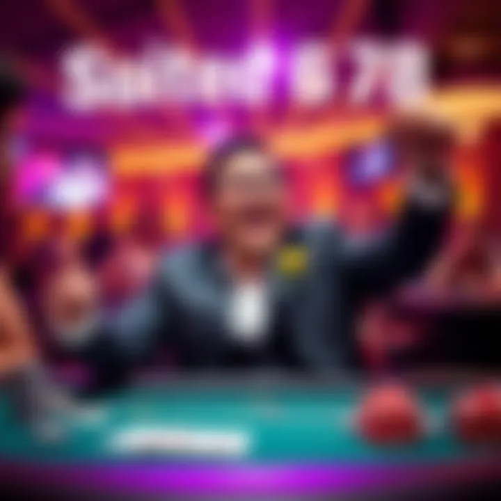 A player celebrates a big win of $3100 from a sidebet in Suited 678, showcasing excitement and thrill.