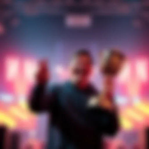 A person celebrating success after winning multiple gaming sessions, with a trophy in hand and a joyful expression.