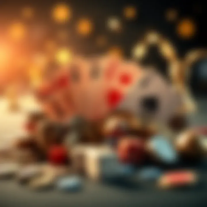 A collection of various winning strategies featuring gambling elements like cards, dice, and coins, representing opportunities for success in 2026.