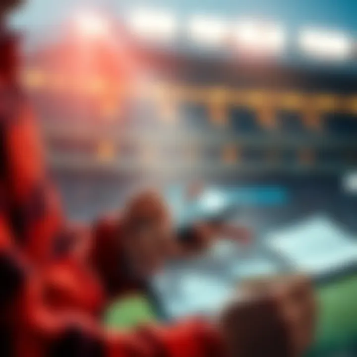 Person analyzing betting odds with a calculator and notebook