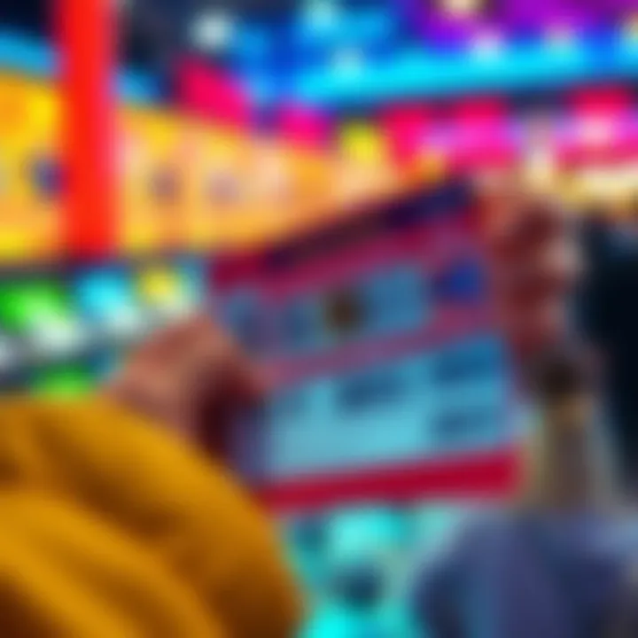 Winning with Barcode Scratching A person scratching off barcodes on a game ticket to reveal prizes