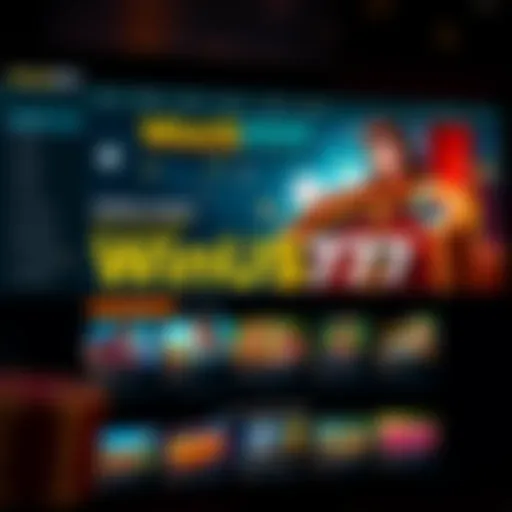 WinUS777 Online Casino Review A screenshot of the WinUS777 online casino homepage showcasing games and promotions