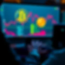 A person using a computer to withdraw Bitcoin from a financial account, showing a digital wallet on the screen.