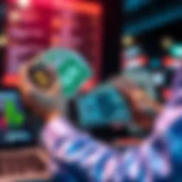 Person counting USDT while checking withdrawal process on a digital platform