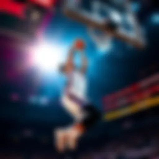 A women's basketball player makes a slam dunk during a WNBA game, showcasing the excitement and skill in the league.