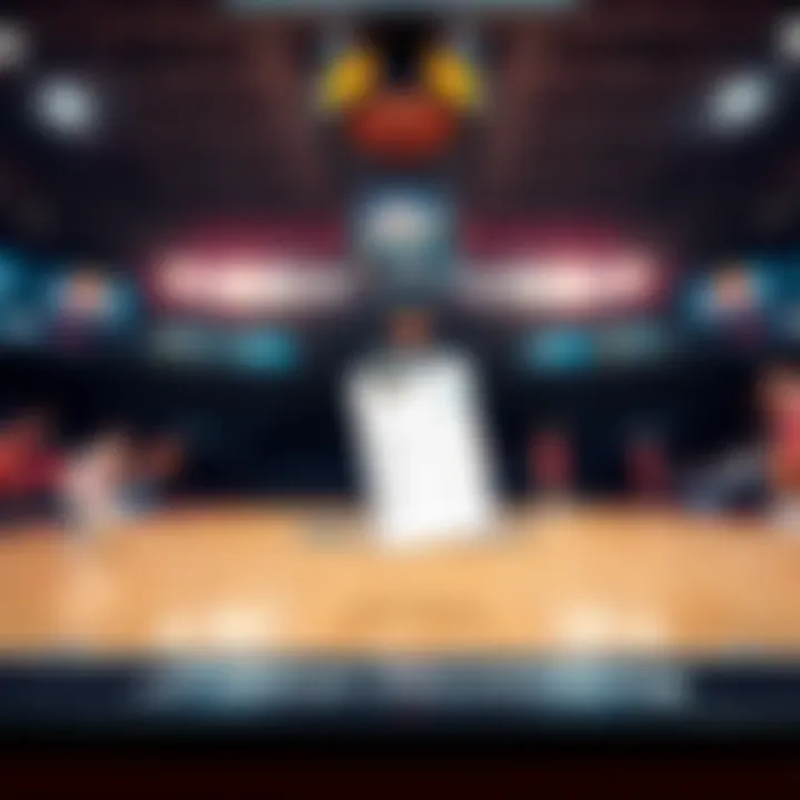 WNBA 2-Leg Parlay Betting A basketball court with players in action, highlighting a betting slip for a WNBA 2-leg parlay