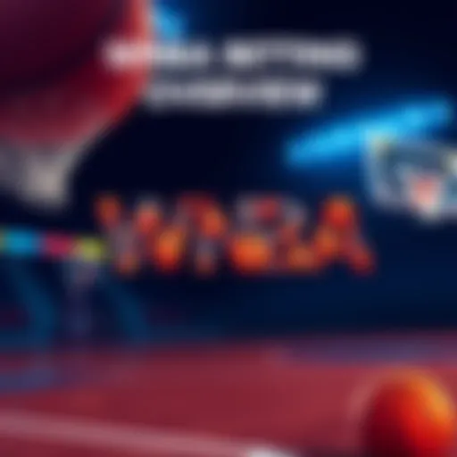 A graphic showing WNBA betting odds and tips with basketball imagery