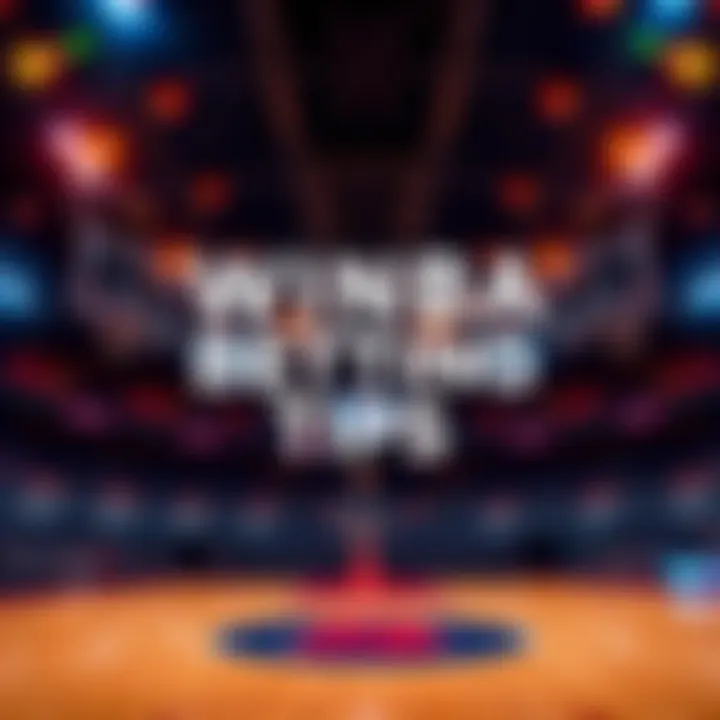 WNBA Betting Tips A basketball court with betting odds displayed, showing excitement for WNBA betting