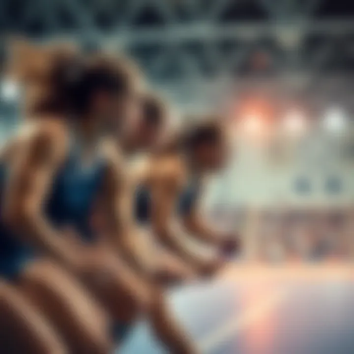 Women’s Sports Tournament A group of female athletes competing in a sports tournament, showcasing teamwork and skill.