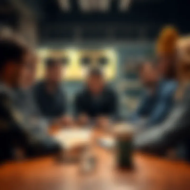 A team gathered around a table, looking concerned and discussing challenges they face.