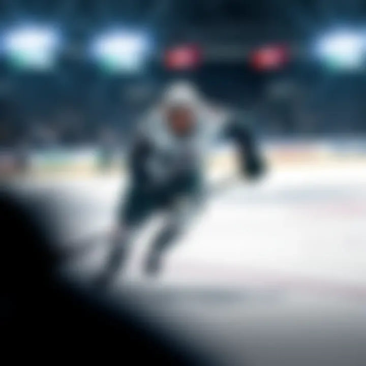 A Wpg Jets player skating during a game, showcasing intensity and focus