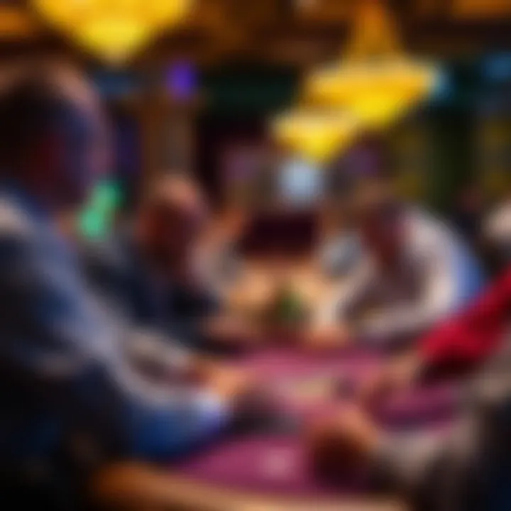 Players discussing strategies for the Ante structure at a poker table during WPT Gold event.