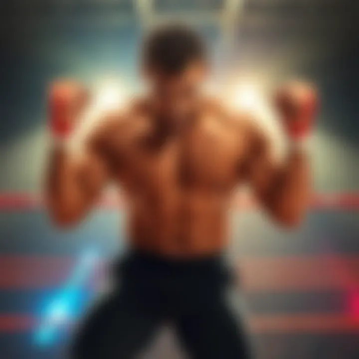 A wrestler practicing in the ring, showcasing strength and technique