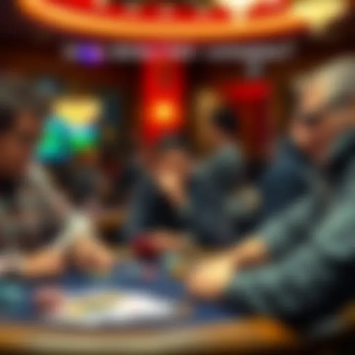 People at a poker tournament showing signs of illness, with tissues and cough drops visible on the table