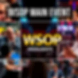 A collage of poker scenes showing intense player concentration and thrilling moments from past WSOP Main Events.