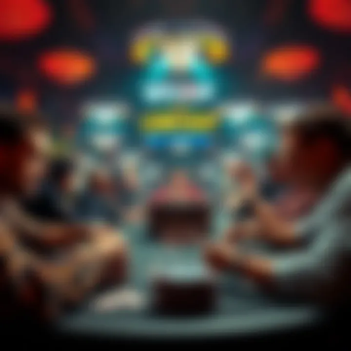 Exciting scene of players engaged in high-stakes PLO Cash games at the WSOP Circuit in Durant Choctaw, with a large pot on the table and intense action.