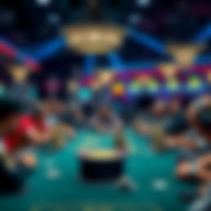 WSOP Main Event Day 8 Players A table at the WSOP Main Event showing 21 remaining players competing with intense focus and strategy.