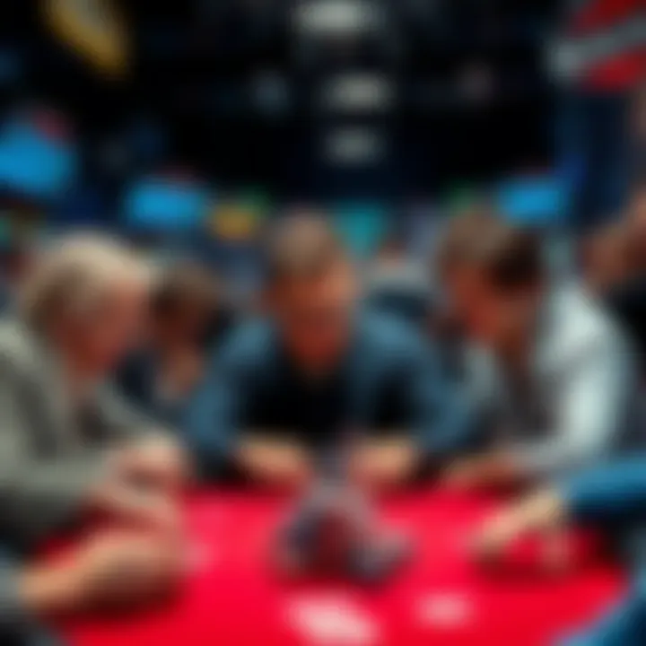 WSOP Final Table Players A collage of poker players at the World Series of Poker final tables, featuring Dan Harrington, Mark Newhouse, and others in action during a tournament.