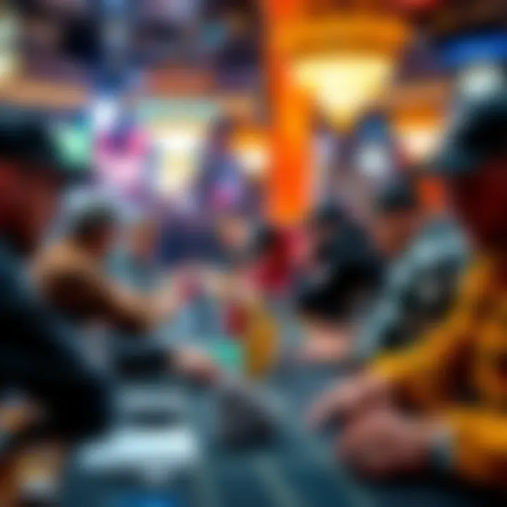 A tense moment during the WSOP $1500 Monster Stack as players prepare for crucial decisions at the bubble stage.