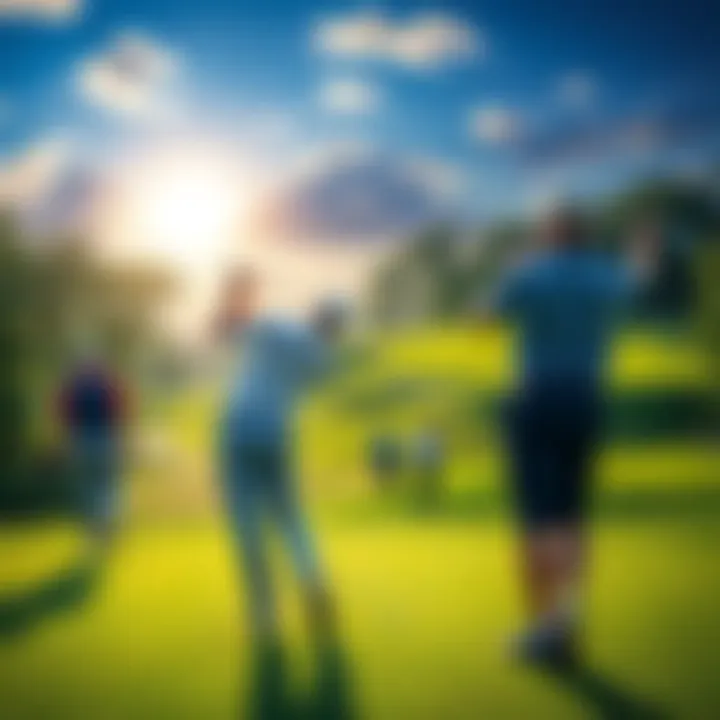 Professional golfers competing at the Wyndham Championship 2025 on a lush green course