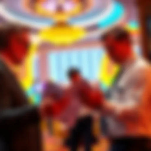 Casino player examining comp program details at Wynn and Venetian with a representative