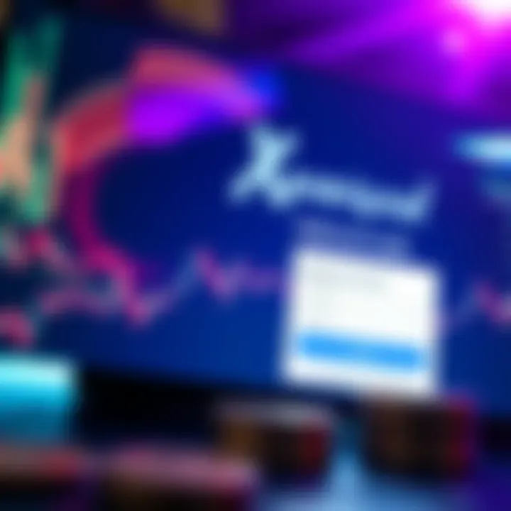 A visual representation of the Xposed Referral-Code benefits, showing coins and a registration form on a digital screen.