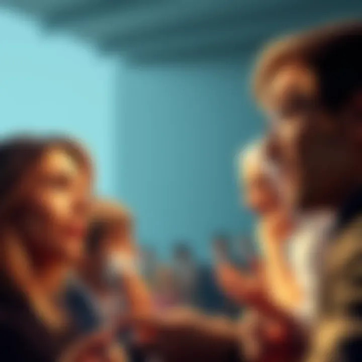 People engaged in a debate about choosing between yes or no, showing emotions and different opinions.