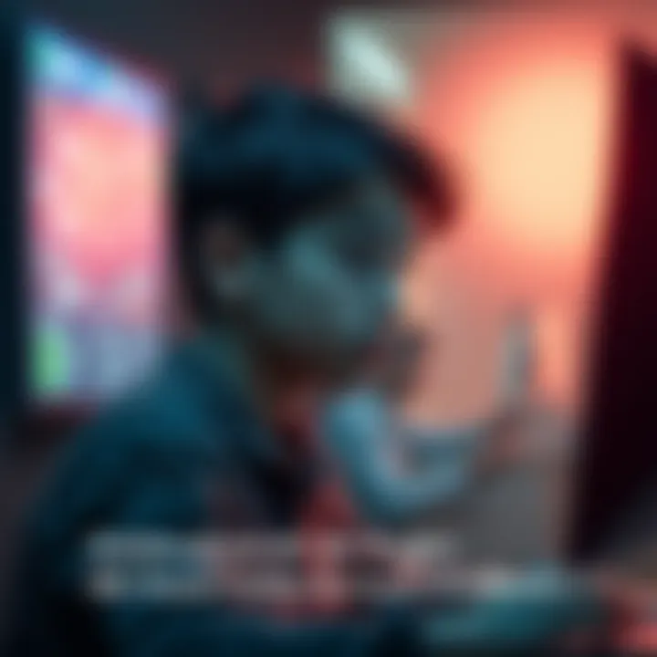 Young adult considering betting account A young person looking at a computer screen with betting options, contemplating opening a Stake account