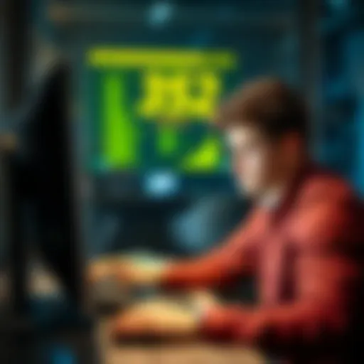 A 22-year-old man sits at his desk, staring at a computer screen with a distressed look, symbolizing the emotional toll of losing money in online gambling.