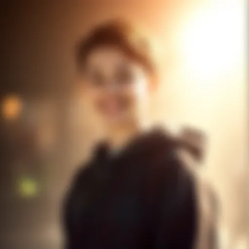 A young person stands confidently with a smile, symbolizing recovery from gambling addiction, surrounded by light and hope.