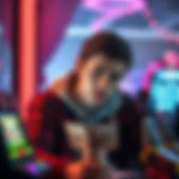 A 24-year-old man looks thoughtful and worried, reflecting on his choices after a gambling loss. He is surrounded by bills and a gaming console, symbolizing his struggle with gambling addiction.