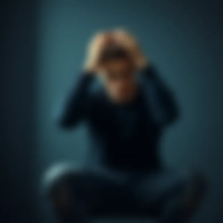 A young man sits alone with a worried expression, holding his head in his hands, reflecting on his financial struggles from options trading.