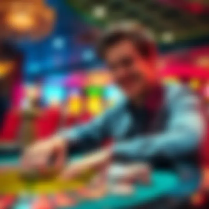 A 19-year-old man smiles as he plays roulette at a casino, with chips and a $400 budget on the table.