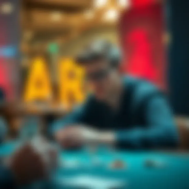 A young man sitting at a table with a thoughtful expression, symbolizing his battle against gambling thoughts while in recovery.