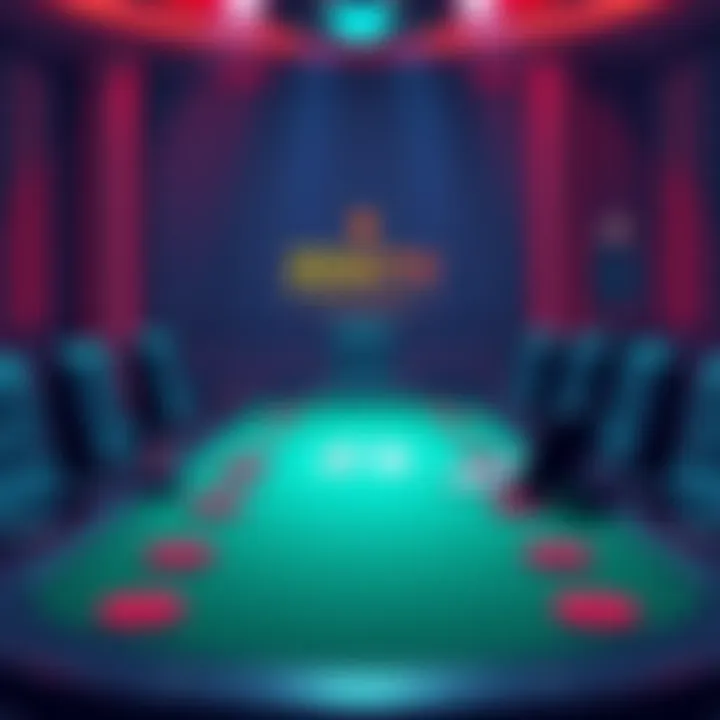 Illustration depicting a poker table with empty chairs and a closed laptop, symbolizing the shutdown of Zenith Poker's website and community access.