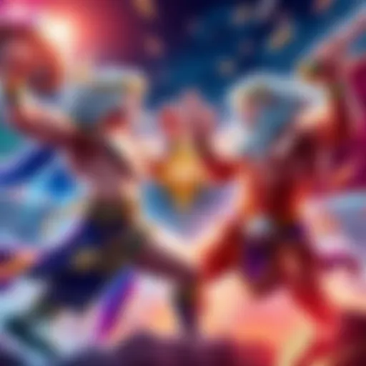 Zeus and Hades battling in a colorful online game scene, showcasing excitement and energy.