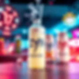 Bright graphic showing Zyn and White Monster drinks with bonus symbols