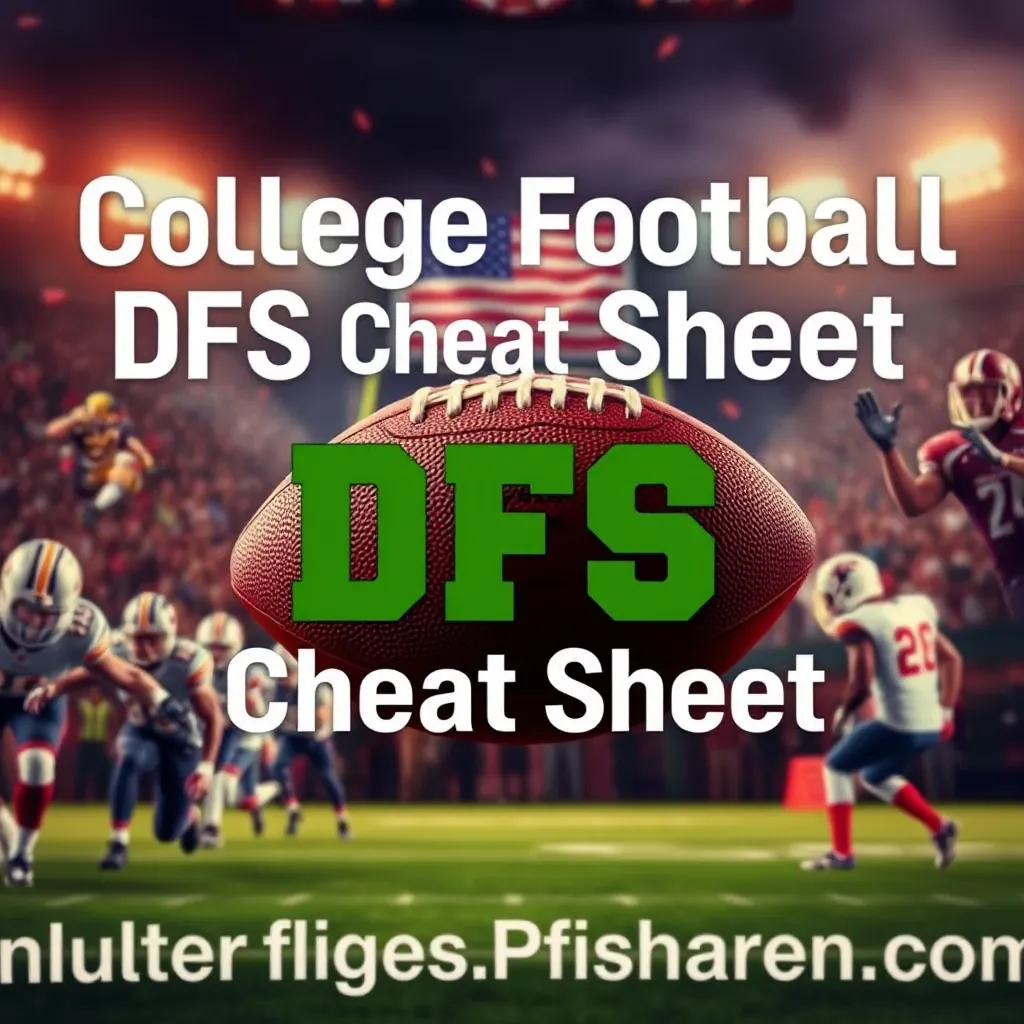 Kostenlose College Football DFS Woche 0 Cheat Sheet : LocalCasinoInsider